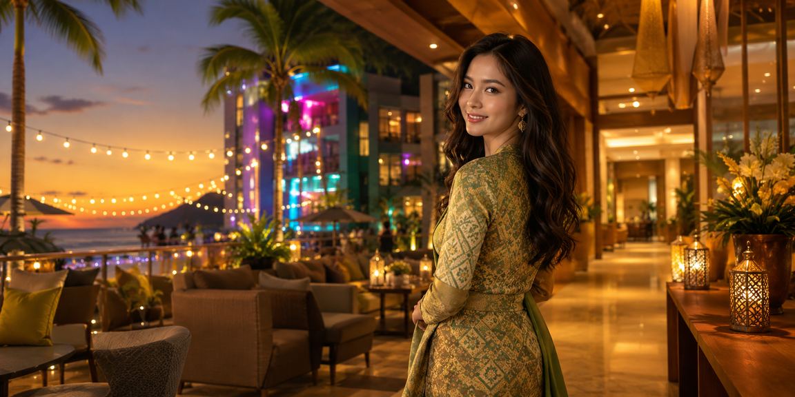 Pertaruhan kasino Hari Raya gaya Melayu di Langkawi dengan suasana meriah